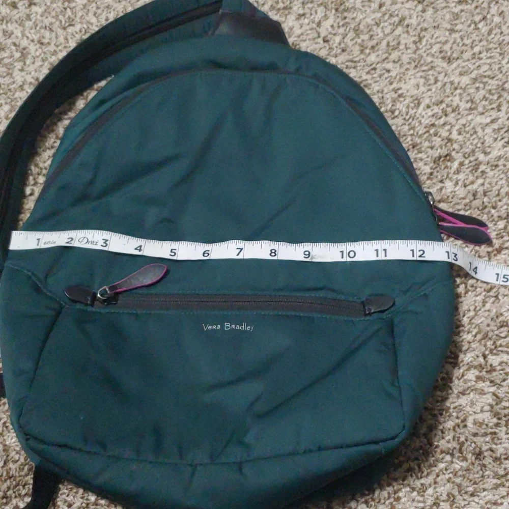 Vera Bradley Mini Green Backpack Convertible Strap